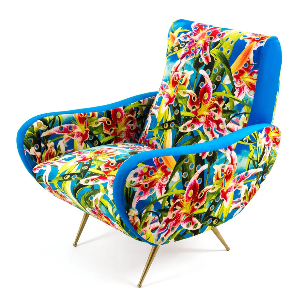 Armchair Flowers with holes
