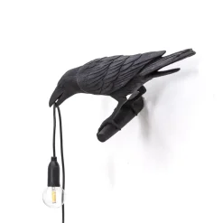 Bird Lamp Black Looking Left
