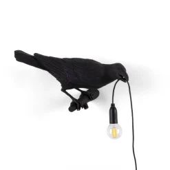 Bird Lamp Black Looking Right