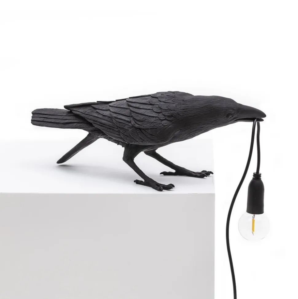 Bird Lamp Black Playing