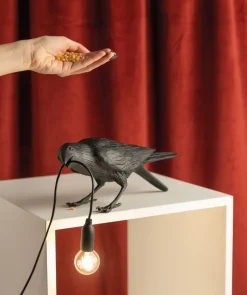 Bird Lamp Black Playing
