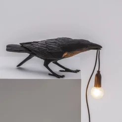 Bird Lamp Black Playing OUTDOOR
