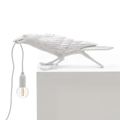 Bird Lamp White Playing