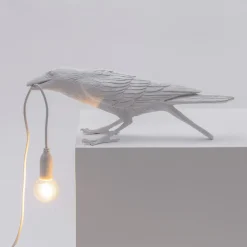 Bird Lamp White Playing OUTDOOR