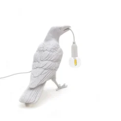 Bird Lamp White Waiting
