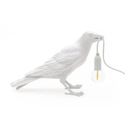Bird Lamp White Waiting