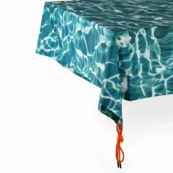 Cotton tablecloth - Cm 160X270 ACQUA