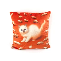 Cushion Kitten With Plume Padding