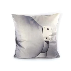 Cushion Two of Spades With Plume Padding
