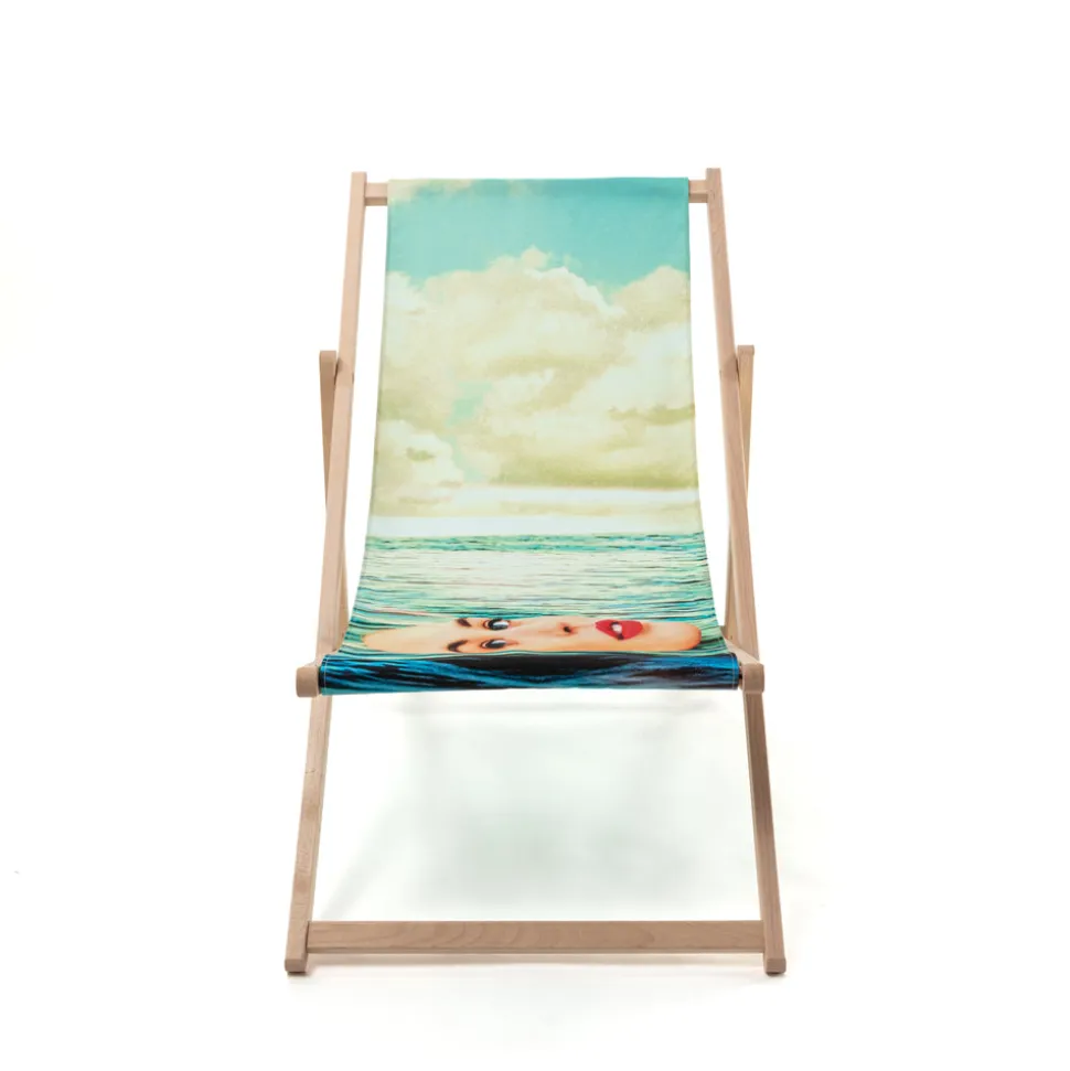 Deck Chair Girl in the Sea