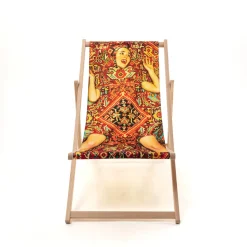 Deck Chair Lady On Carpet