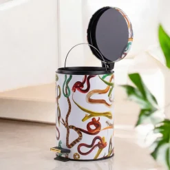 Dustbin 5L - Snakes White