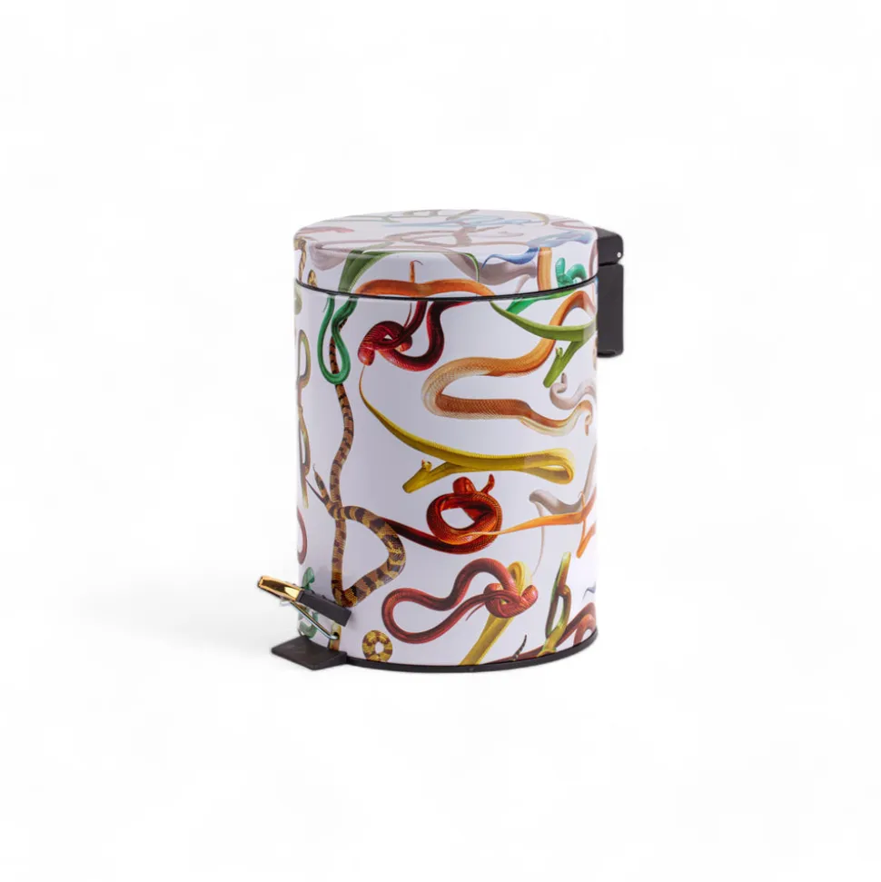 Dustbin 5L - Snakes White