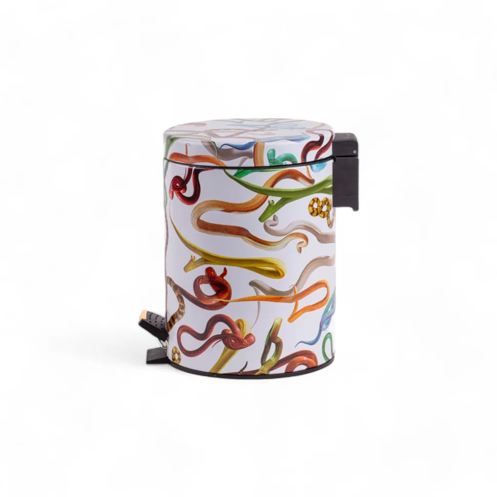 Dustbin 5L - Snakes White
