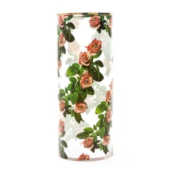Glass Vase Roses Cylindrical Big