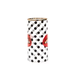 Glass Vase Shit Pois Cylindrical medium