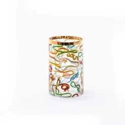 Glass Vase Snakes Cylindrical small