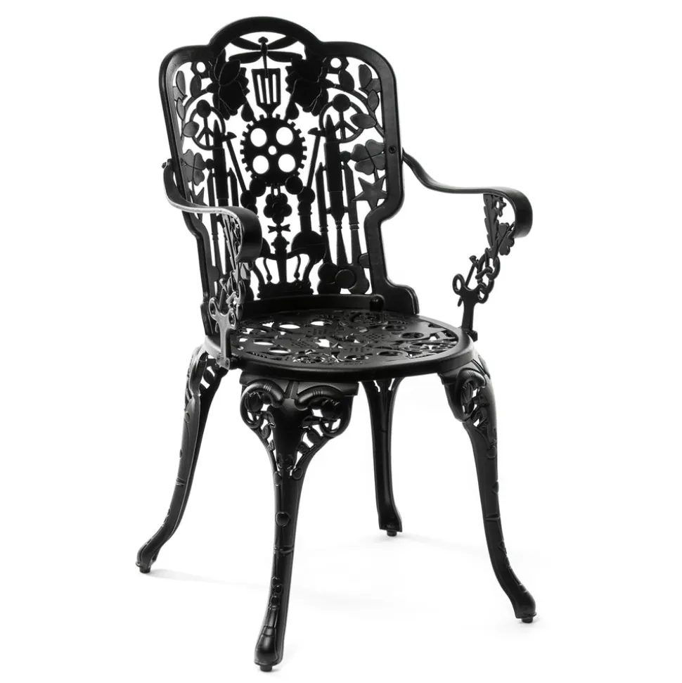 Industry Collection ALUMINIUM ARMCHAIR - BLACK