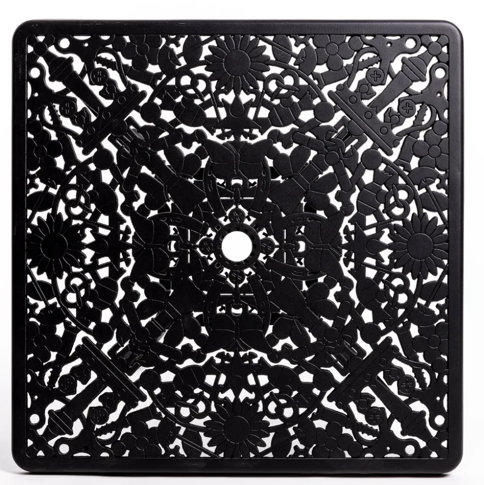 Industry Collection Aluminium Square Table Black