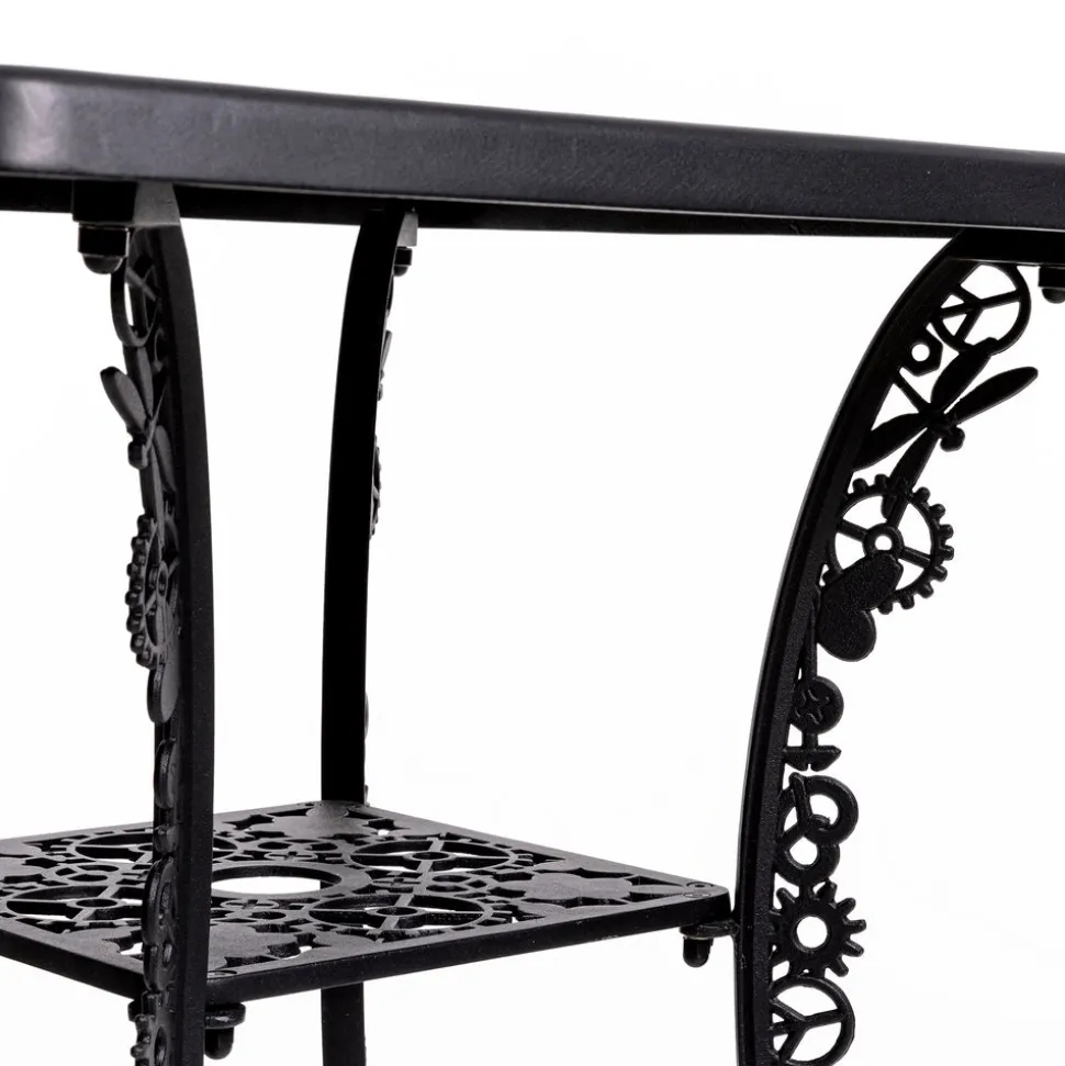 Industry Collection Aluminium Square Table Black