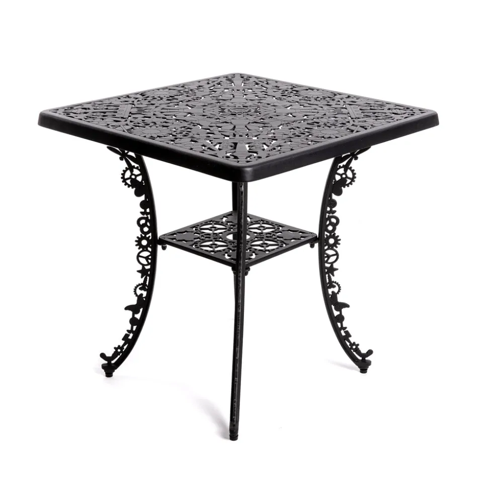 Industry Collection Aluminium Square Table Black