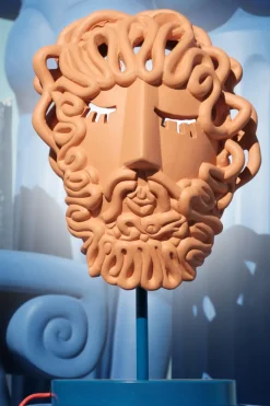 Magna Graecia Terracotta lamp - Ulysse mask