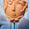 Magna Graecia terracotta lamp - Medusa mask