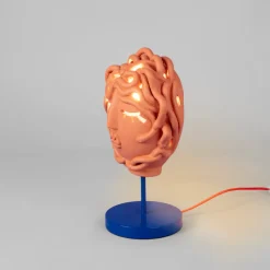 Magna Graecia terracotta lamp - Medusa mask