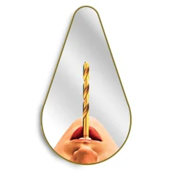 Mirror Gold Frame Pear Drill