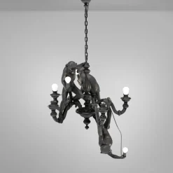 Monkey Chandelier Black