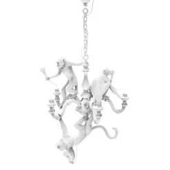 Monkey Chandelier White