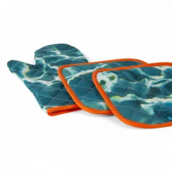 3-piece kitchen set: oven mitt and pot holders - ACQUA