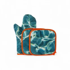 3-piece kitchen set: oven mitt and pot holders - ACQUA
