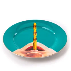 Porcelain Plate Drill Gold Border