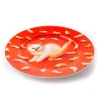 Porcelain Plate Kitten Gold Border