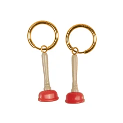 SINK PLUNGER dangling earrings - Toiletpaper Jewels