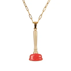 SINK PLUNGER Necklace with pendant - Toiletpaper Jewels