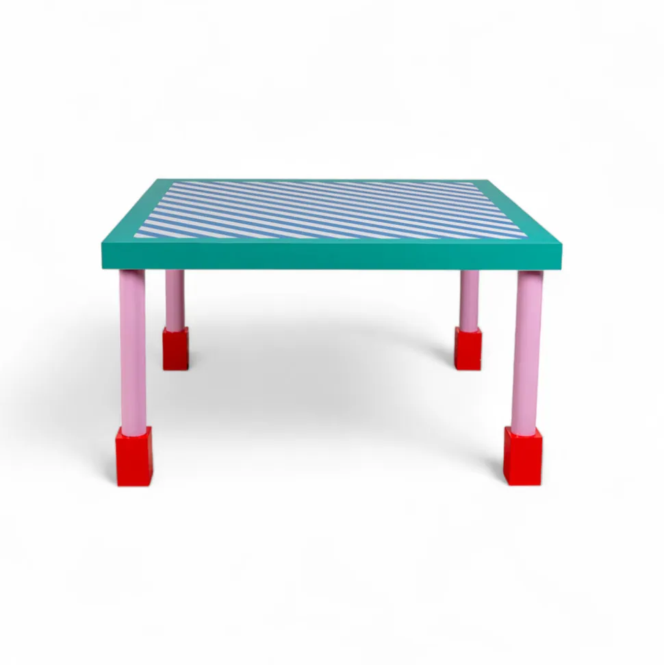 SUPERSQUARE TABLE BLUE STRIPES