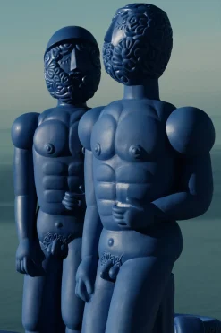 Terracotta Statue Bronzo Blue