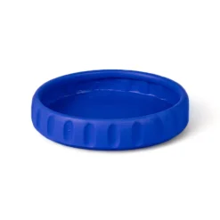 Terracotta Vase with Saucer Dorico Blue