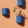 Terracotta Wall Vase Greche Blue