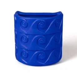 Terracotta Wall Vase Onde Blue