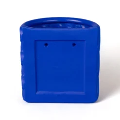 Terracotta Wall Vase Onde Blue