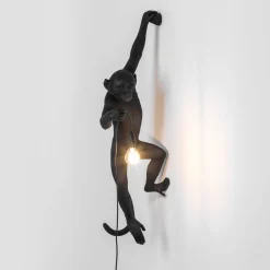 The Monkey Lamp Black Hanging Version Left