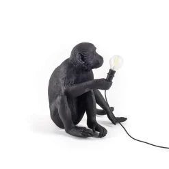 The Monkey Lamp Black Sitting Version