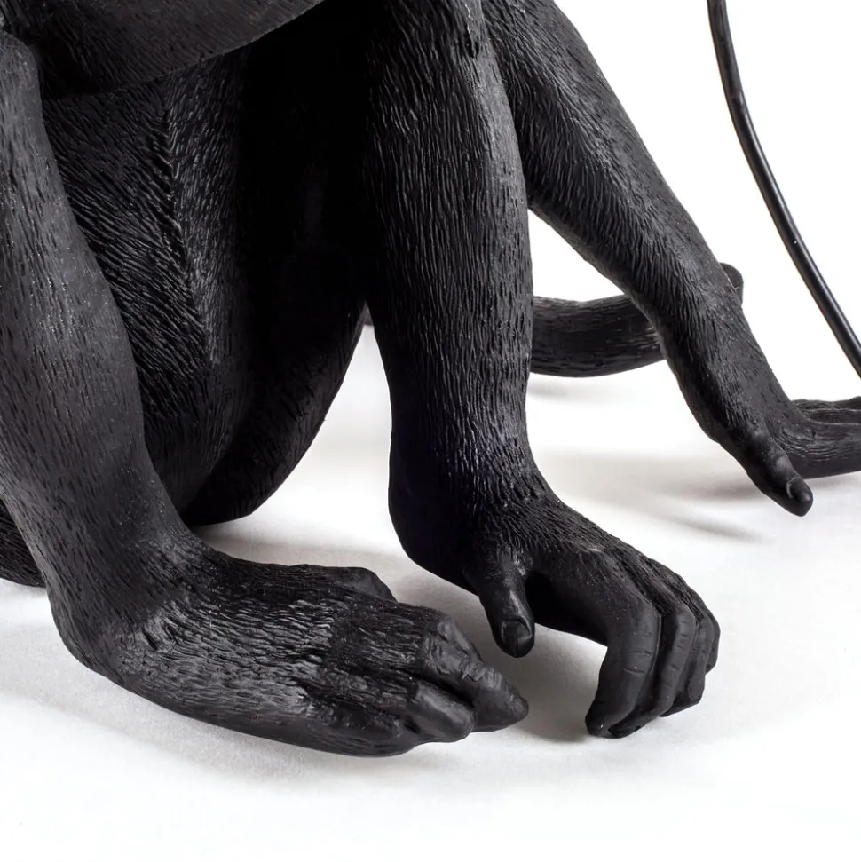 The Monkey Lamp Black Sitting Version