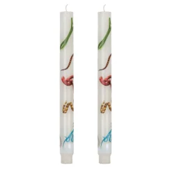 TOILETPAPER Set of 2 Stem Candles SNAKES WHITE
