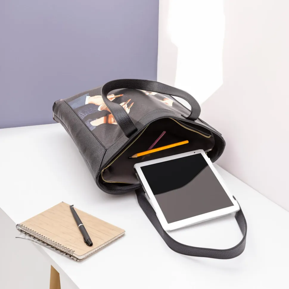 Travel Kit Tote Bag Black Lipstick
