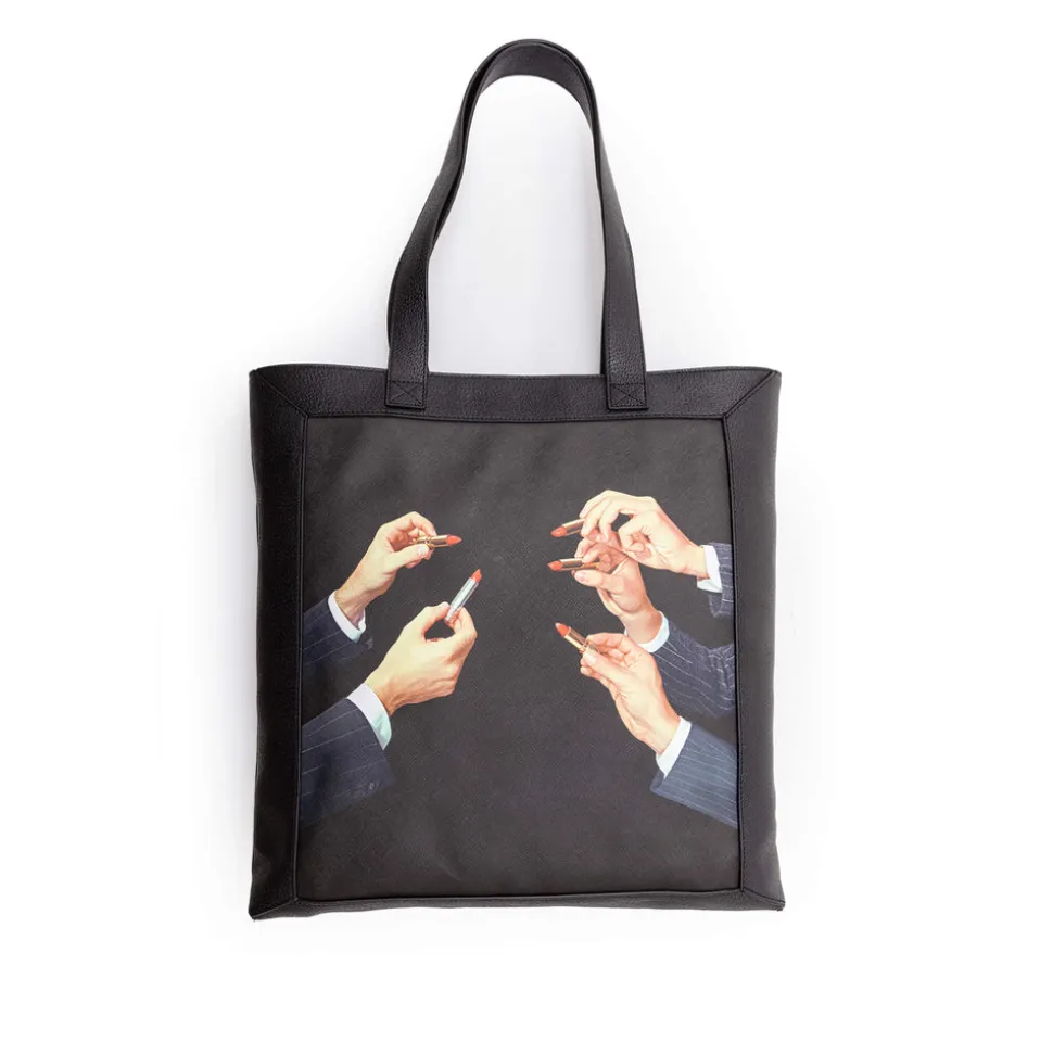 Travel Kit Tote Bag Black Lipstick