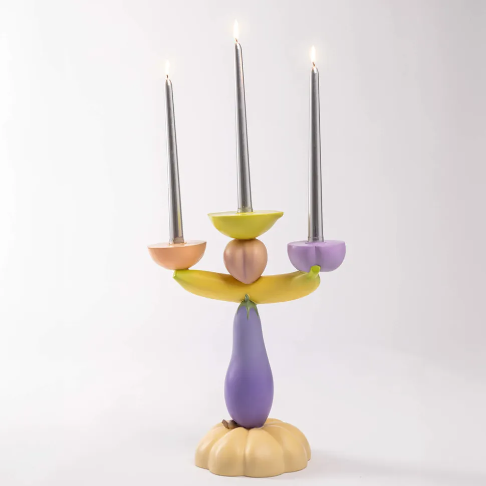 Vitamin Aubergine Candelabra